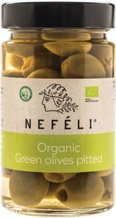 Zelené olivy bez pecek v BIO solném nálevu 295 g - NEFELI
